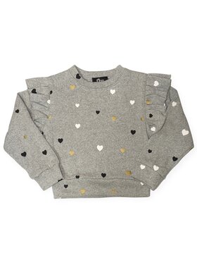 Flowers by Zoe Mini Hearts Ruffle Sweatshirt