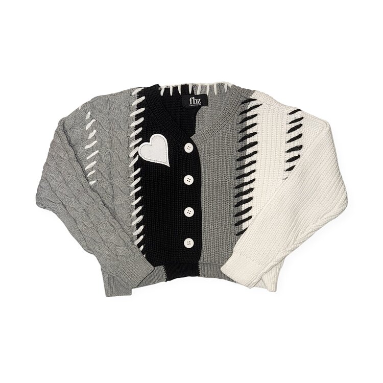 Flowers by Zoe Colorblock Sweater Cardigan