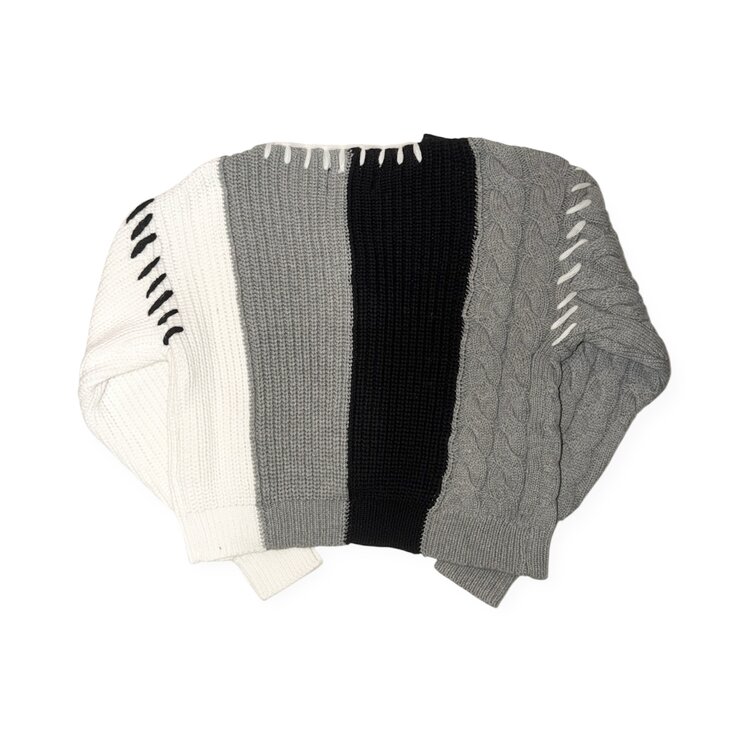 Flowers by Zoe Colorblock Sweater Cardigan