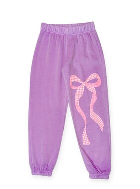 Firehouse Pink Gingham Bow Jogger