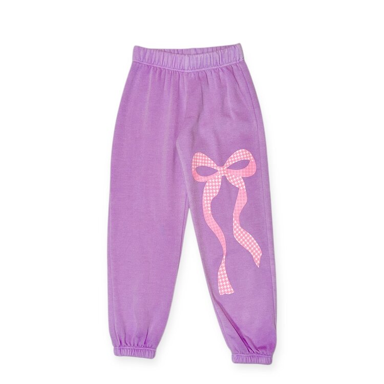 Firehouse Pink Gingham Bow Jogger