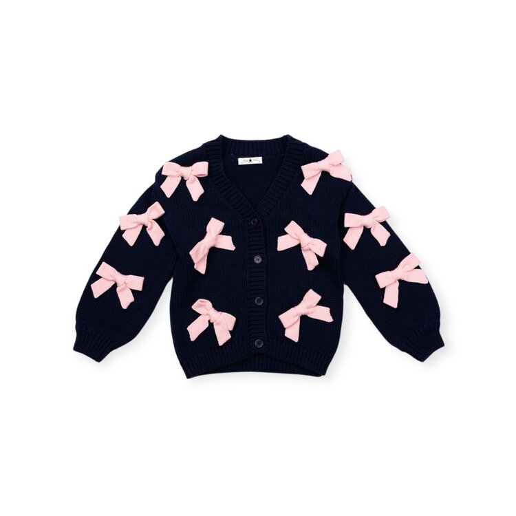 Petite Hailey Bow Knit Cardigan