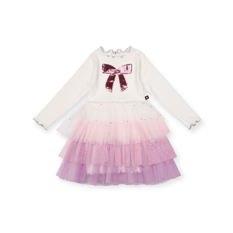Petite Hailey Bow 3 Layered Tutu Dress