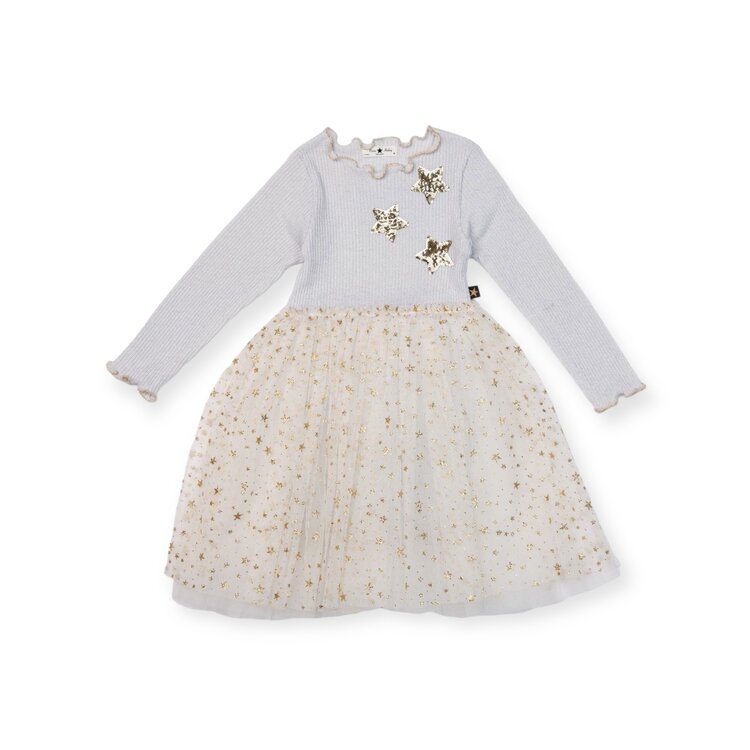 Petite Hailey Glitter 3 Star Tutu Dress