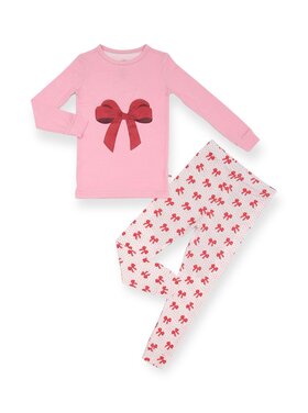 Petite Hailey Pink Bows Bamboo PJ