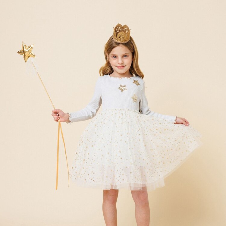 Petite Hailey Glitter 3 Star Tutu Dress