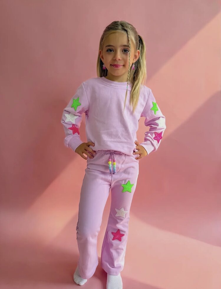 Ellie & Mila Sparkle Stars Sweat Set