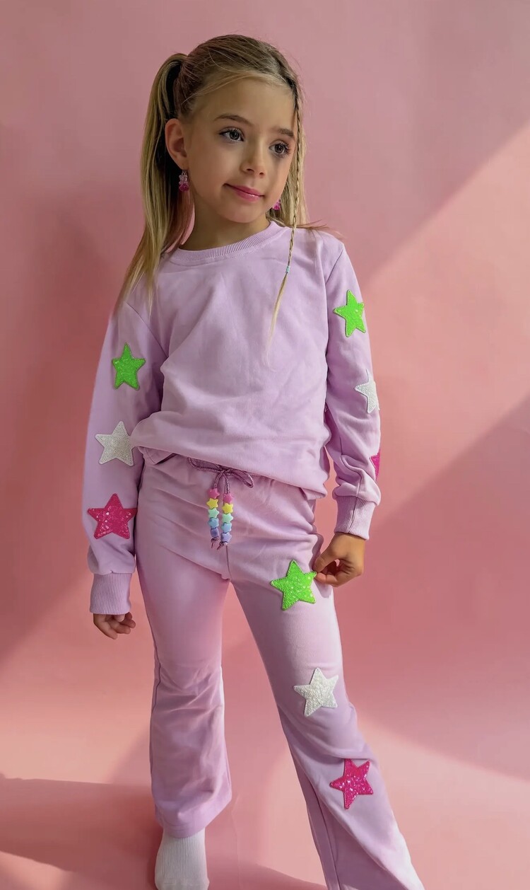 Ellie & Mila Sparkle Stars Sweat Set
