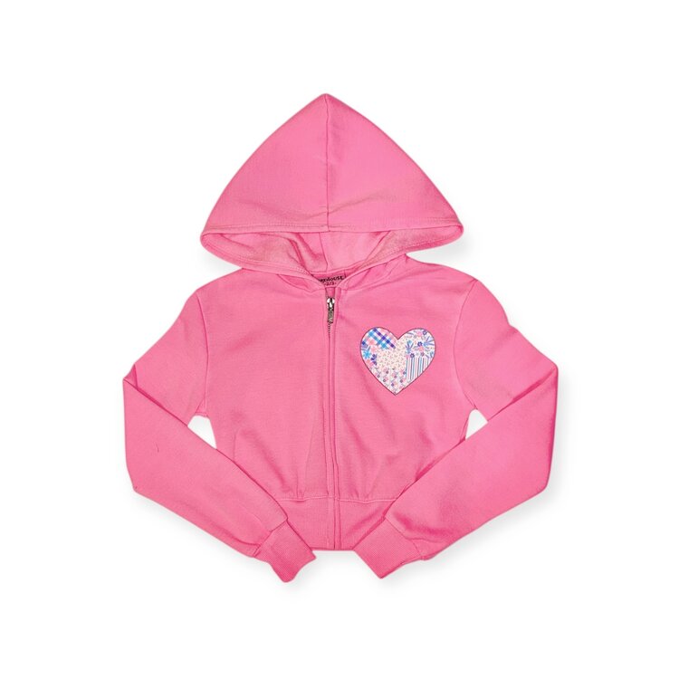 Firehouse Floral Plaid Heart Zip Hoodie