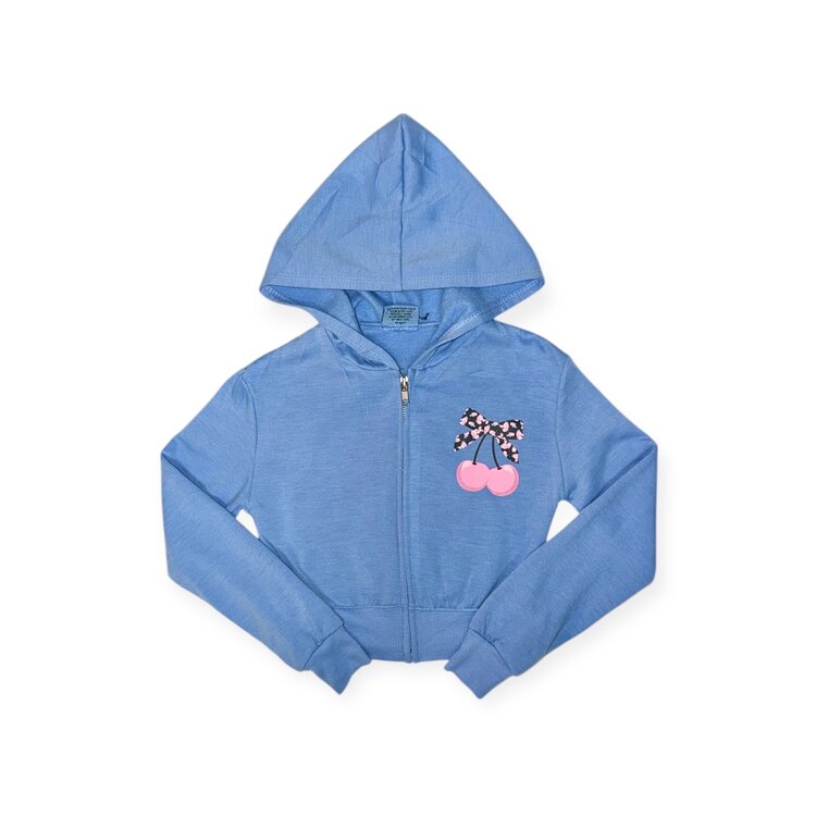 Firehouse Floral Bow Cherry Zip Hoodie