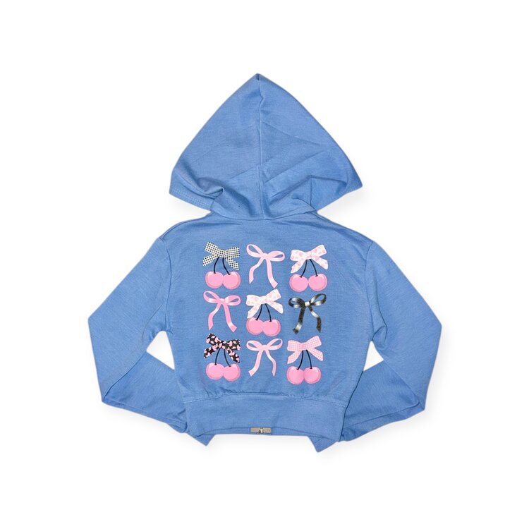 Firehouse Floral Bow Cherry Zip Hoodie