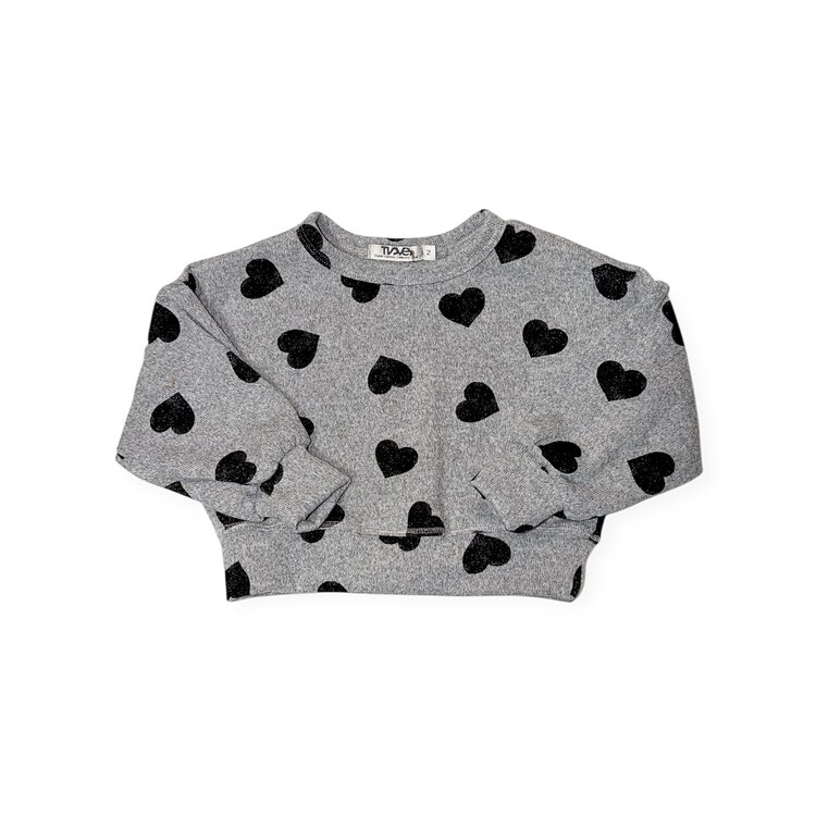 T2 Love Hearts Balloon Sleeve Top