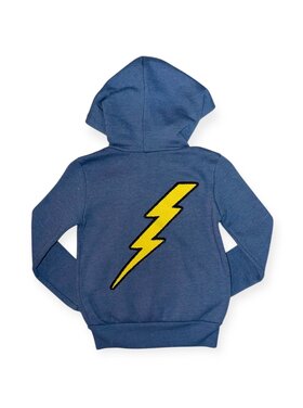 Californian Vintage Lightning Patches Zip Hoodie