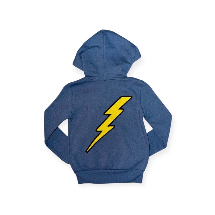 Californian Vintage Lightning Patches Zip Hoodie