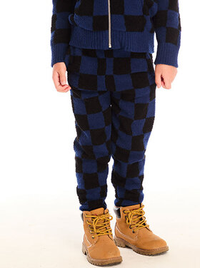 Chaser Fuzzy Fleece Mountain Check Lounge Pant