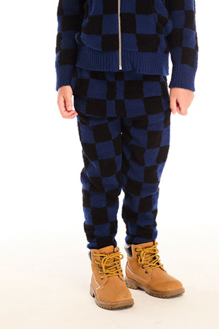 Chaser Fuzzy Fleece Mountain Check Lounge Pant