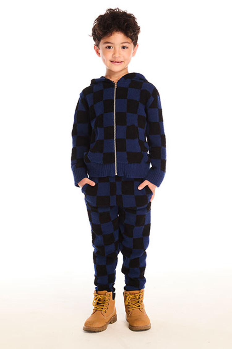 Chaser Fuzzy Fleece Mountain Check Lounge Pant