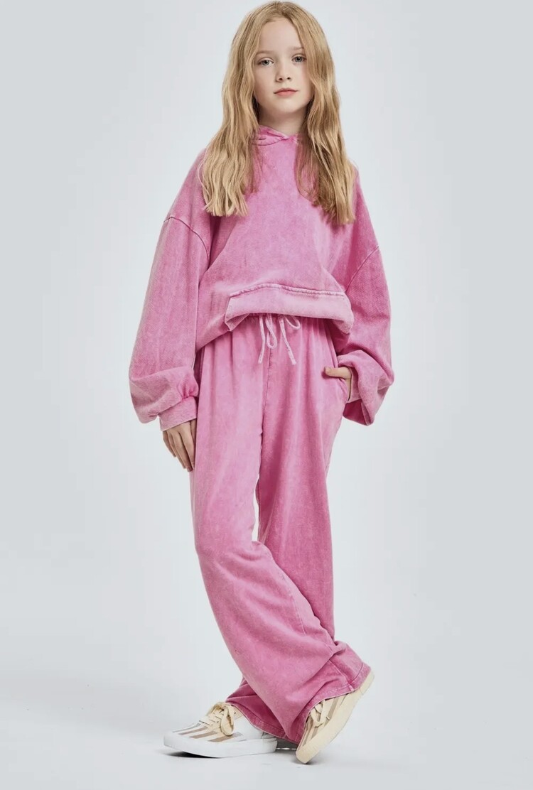 Good Girl Mineral Wash Wide Leg Sweatpant