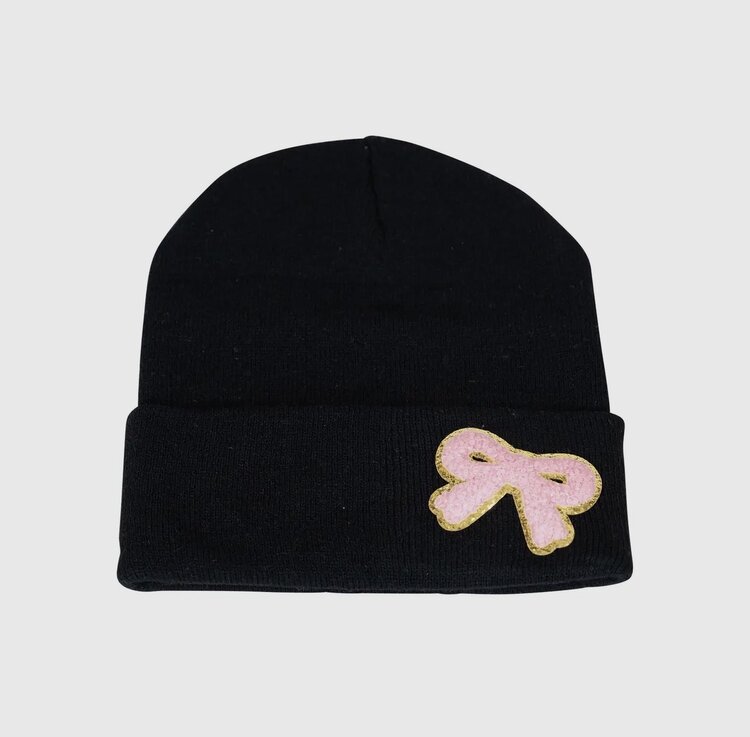 Malibu Sugar Pink Bow Patch Beanie