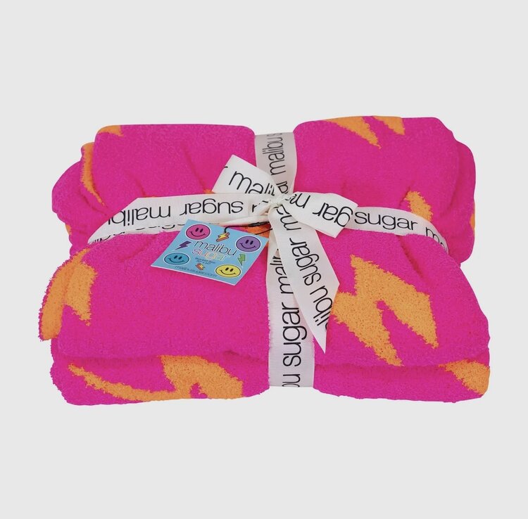 Malibu Sugar Lightning Plush Throw Blanket