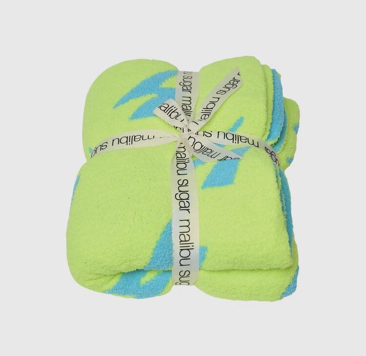 Malibu Sugar Lightning Plush Throw Blanket