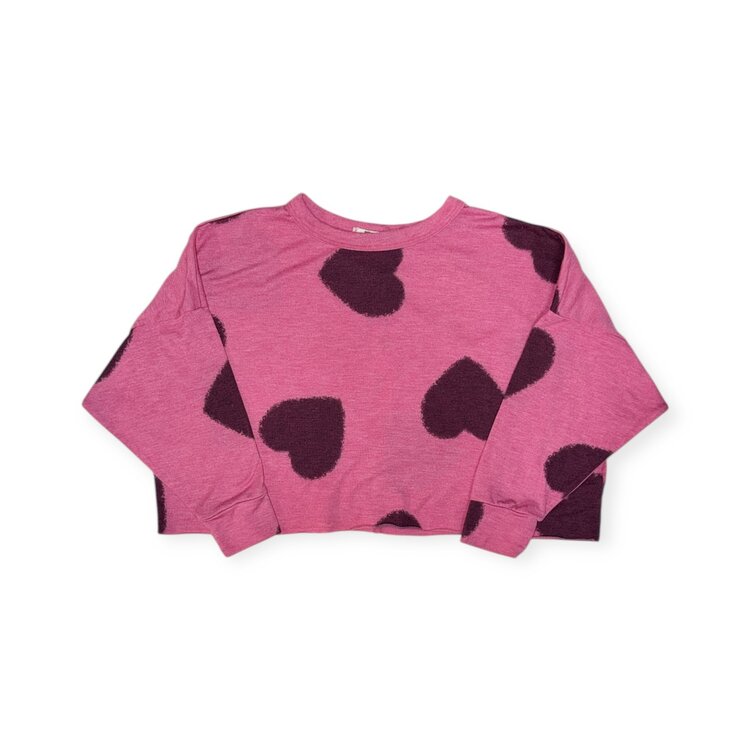 T2 Love Hearts Dolman Sleeve Top