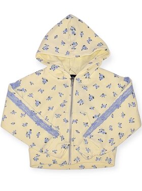 Flowers by Zoe Blue Floral Zip Hoodie