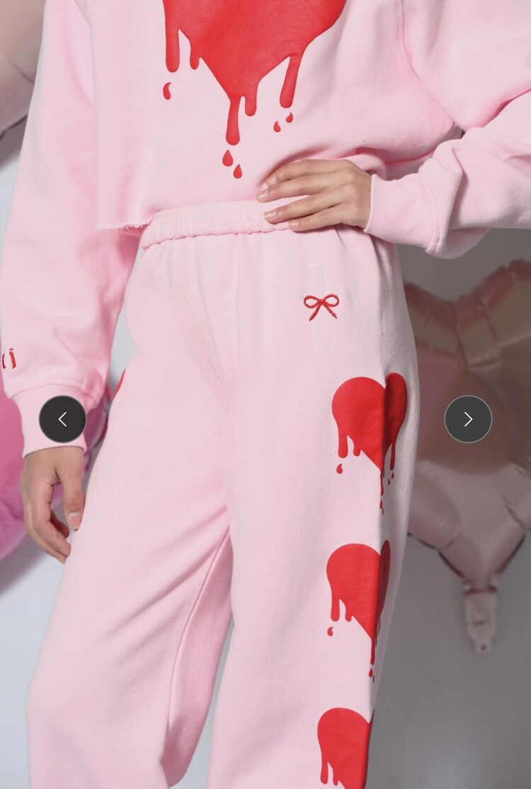 Katie J NYC Shane Drip Hearts Jogger