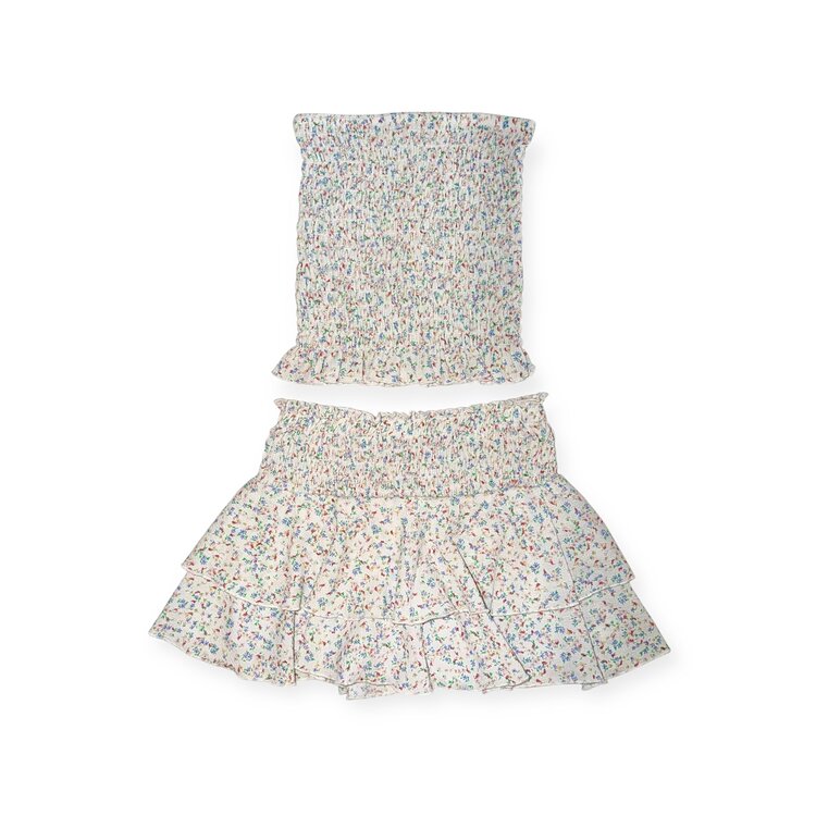 Cheryl Creations Kids Floral Smock Tube Top Skirt Set