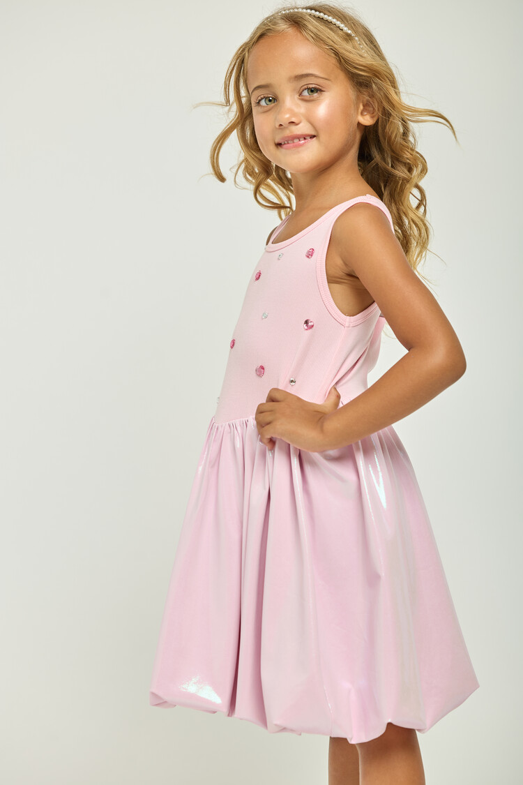 Dollfaced Kids Sweetheart Shimmer Bubble Dress