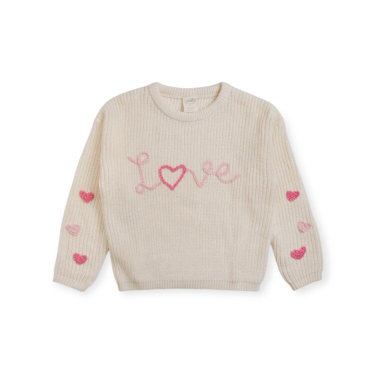 Sweet Wink Ditsy Love Knit Sweater