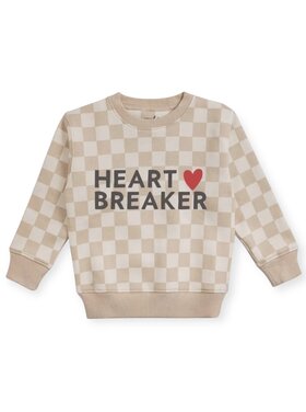 Sweet Wink Heartbreaker Checkered Sweatshirt