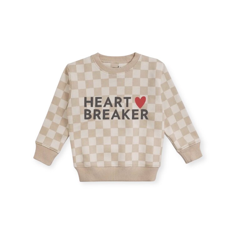 Sweet Wink Heartbreaker Checkered Sweatshirt