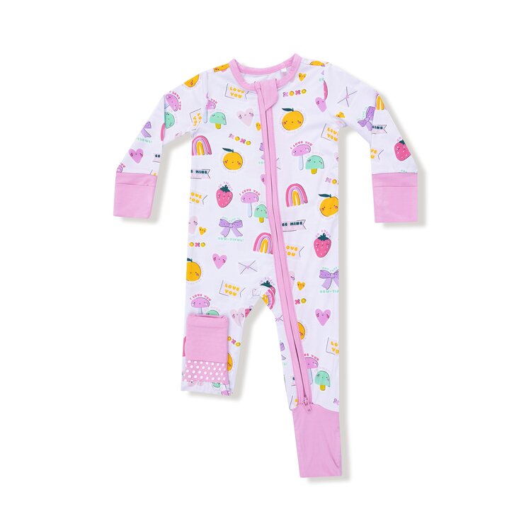 Angel Dear My Funny Valentine Zipper Romper