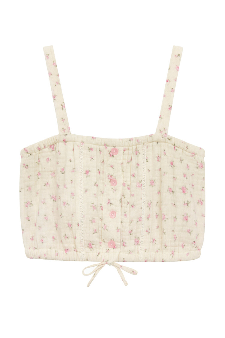 Katie J NYC Willow Cutesy Rose Gauze Top