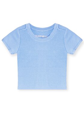 Katie J NYC Livi Ribbed Babydoll Crop Tee