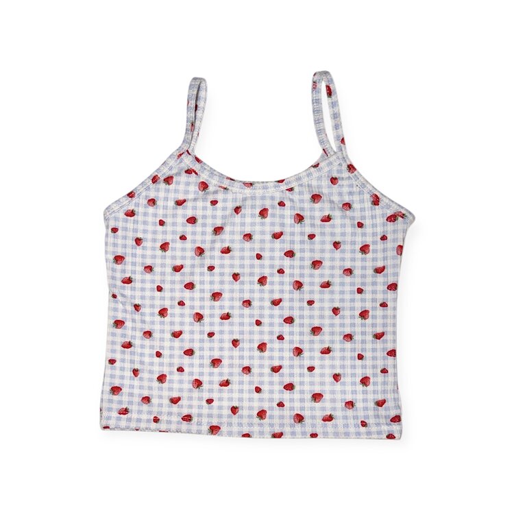 Cheryl Creations Kids Gingham Strawberry Cami