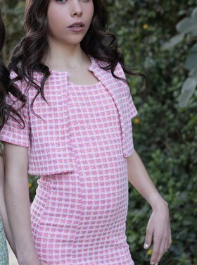 Cheryl Creations Kids Tweed Dress SS Jacket Set