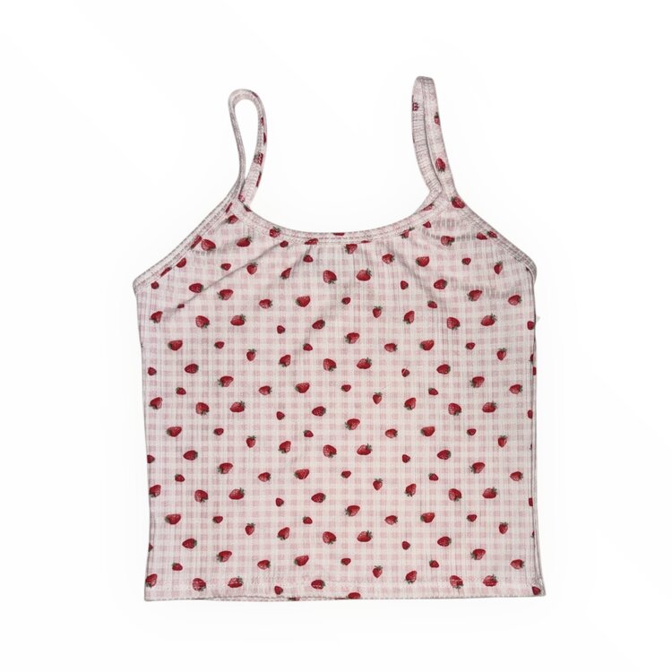 Cheryl Creations Kids Gingham Strawberry Cami