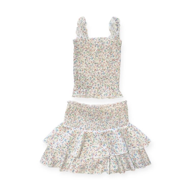 Cheryl Creations Kids Floral Smock Skirt Set