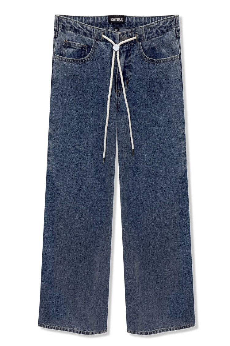 Katie J NYC Tribeca Wide Leg Drawstring Jean