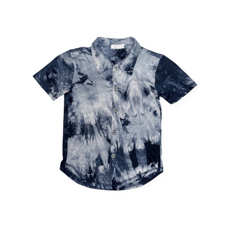 Cozii Tie Dye SS Button Up Shirt