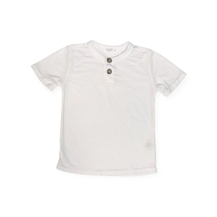 Cozii Henley Heather SS Tee