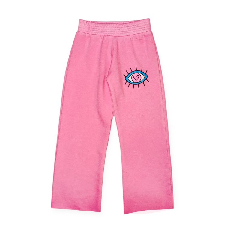 Firehouse Heart Eye Wide Leg Jogger