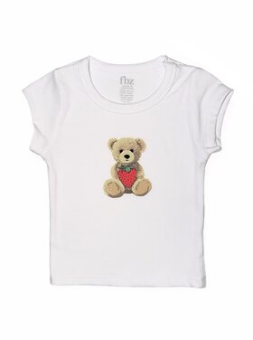Flowers by Zoe Teddy Bear Heart Fitted Tee