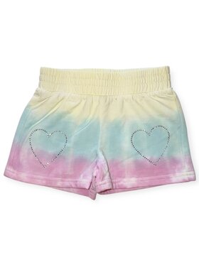 Mia New York Tie Dyed Crystal Hearts Shorts
