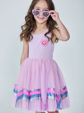 Dollfaced Kids Smiley Rainbow Tank Dress