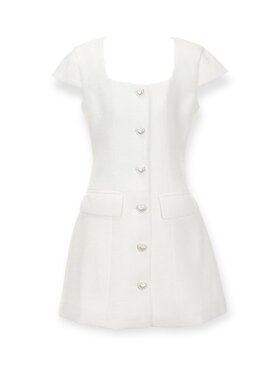 THEME Zoe Cap Sleeve Button Down Dress