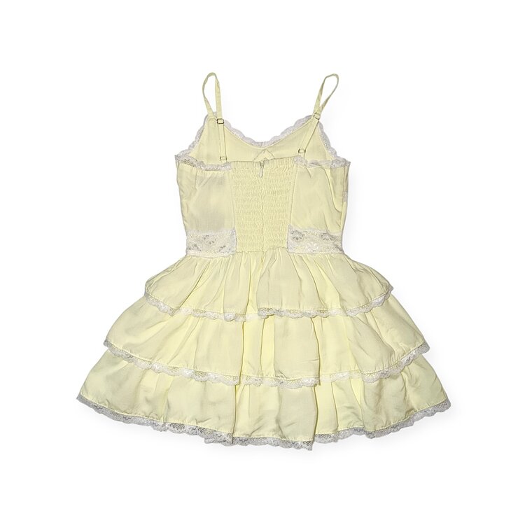 Flowers by Zoe Lace Trim Tiered Dress