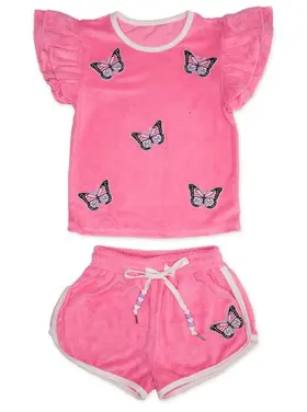 Mini Dreamers Mariposa Butterfly Flutter Terry Short Set